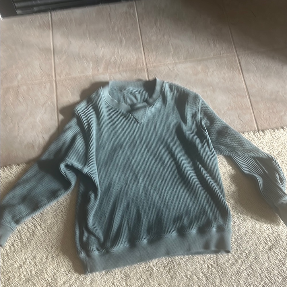 NWOT Aerie Green Waffle Knit Sweater